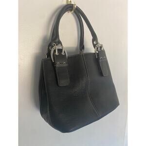 Tignanello Black Leather Tote Bag